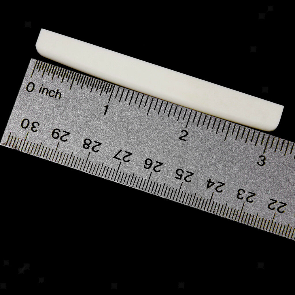 2x 80mm Bone Saddle + Slotted Nut 52mm Replacement for Classical Guitar Accs