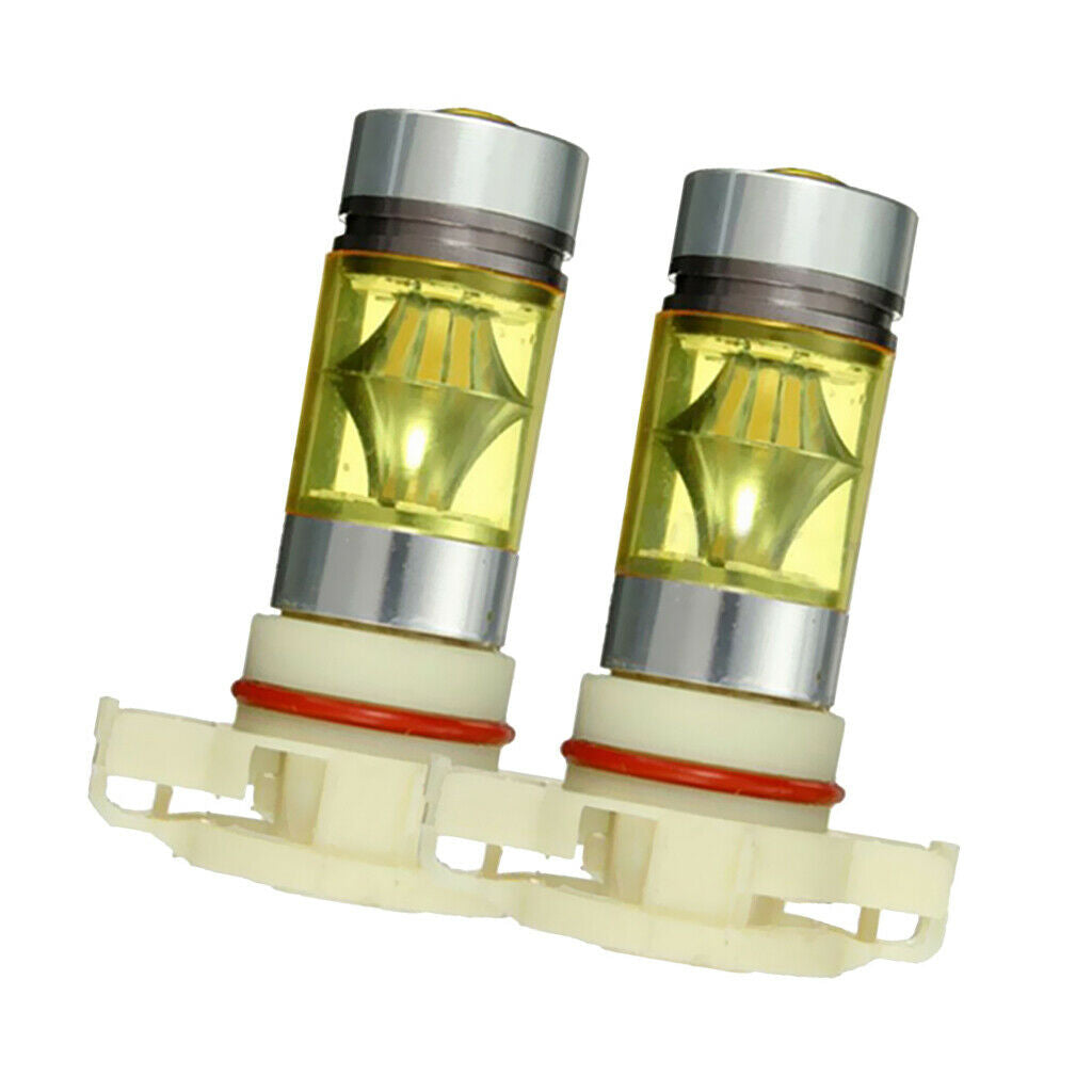 Pair Bulb PS24W H16 5202 LED 100W Anti-fog DRL Universal