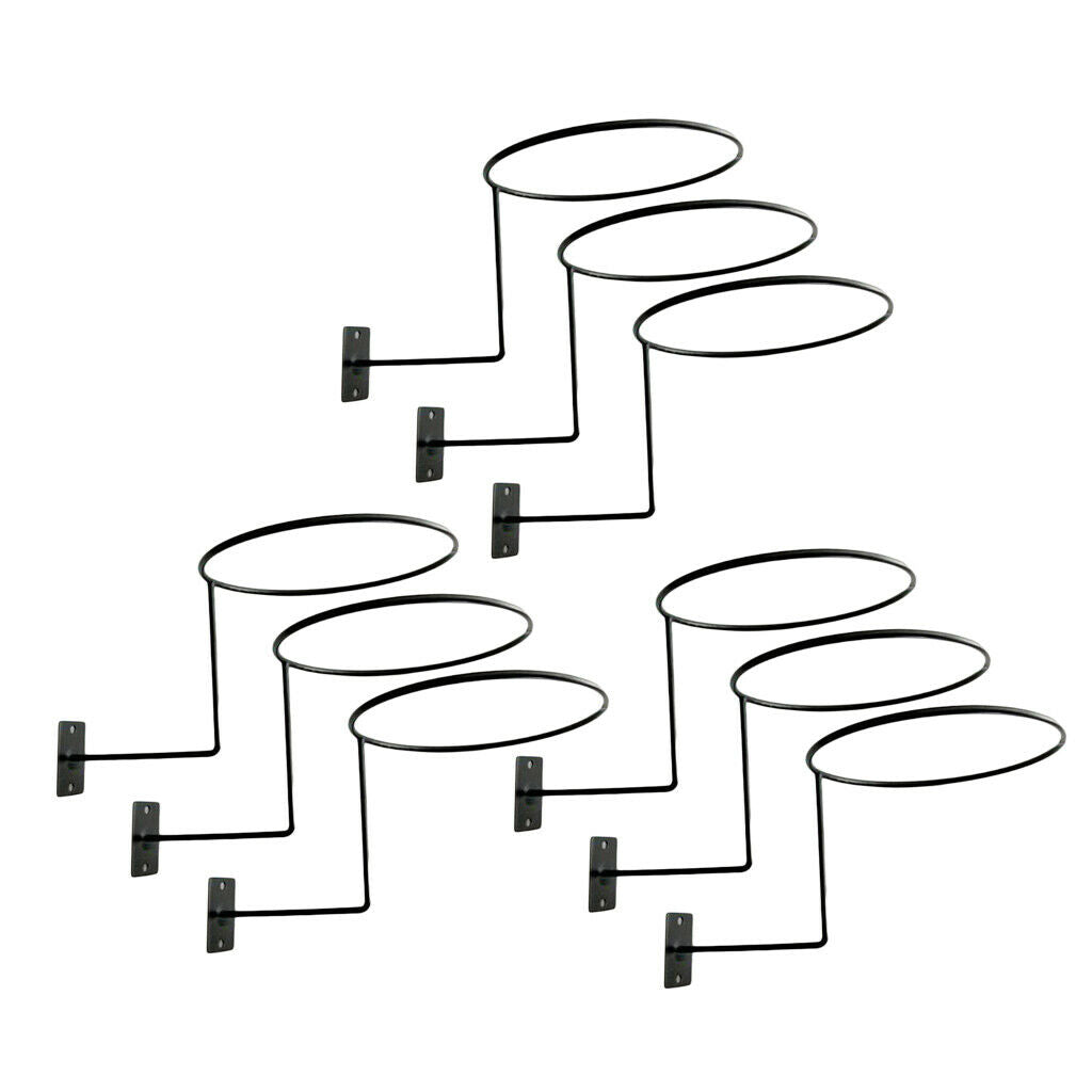 9 Pieces Anti-corrosion Metal Helmet Display Holder Stand Hanger for Hat Wig