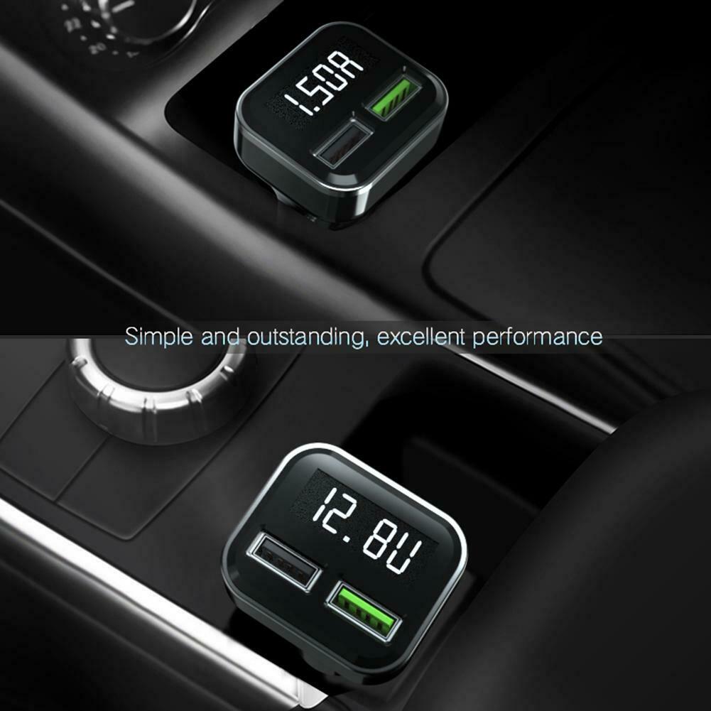 Digital LCD Display Dual USB Car Charger 3.0A Fast Charging Power Adapter @