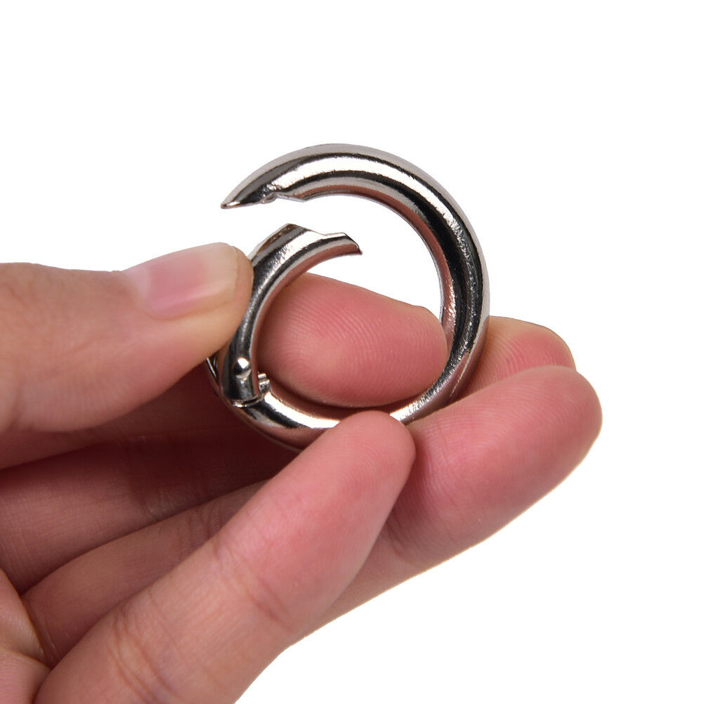 5pcs circle metal carabiner hook snap round clip hook keychain outdoor ha.l8