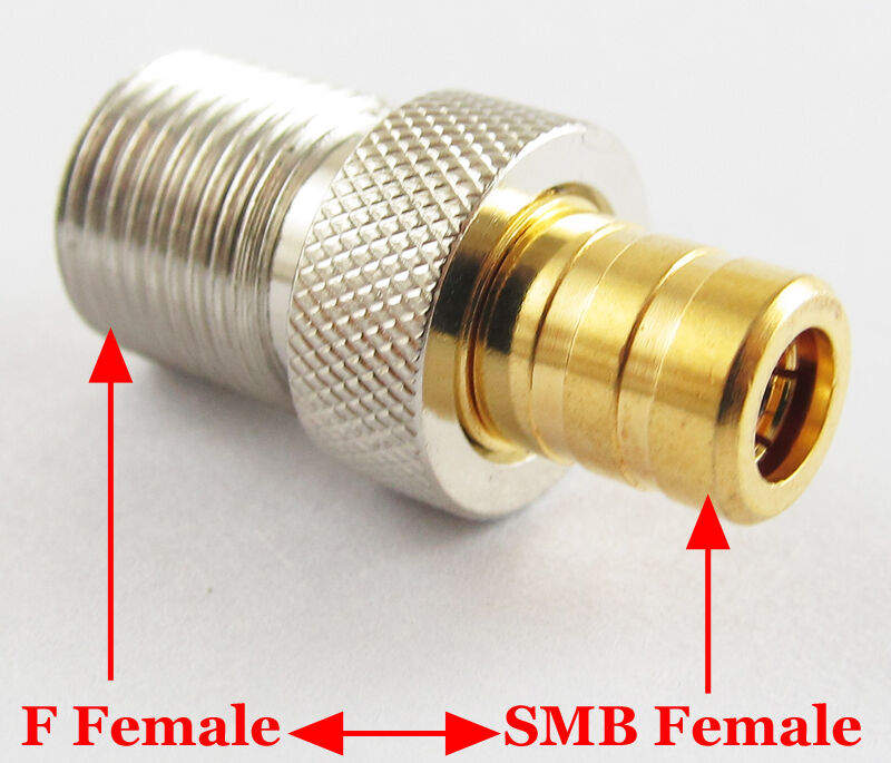 1pc Brass SMB Female to F-Type Female Jack Straight RF Adapter Connector New