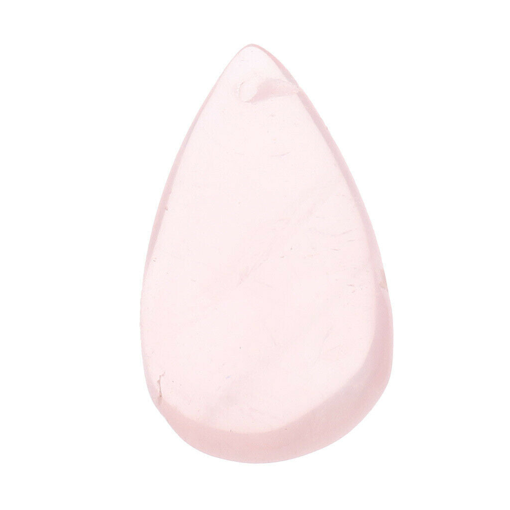 Natural Stone Cabochons Flat Round Pink Crystal Quartz Water Drop Home Decor