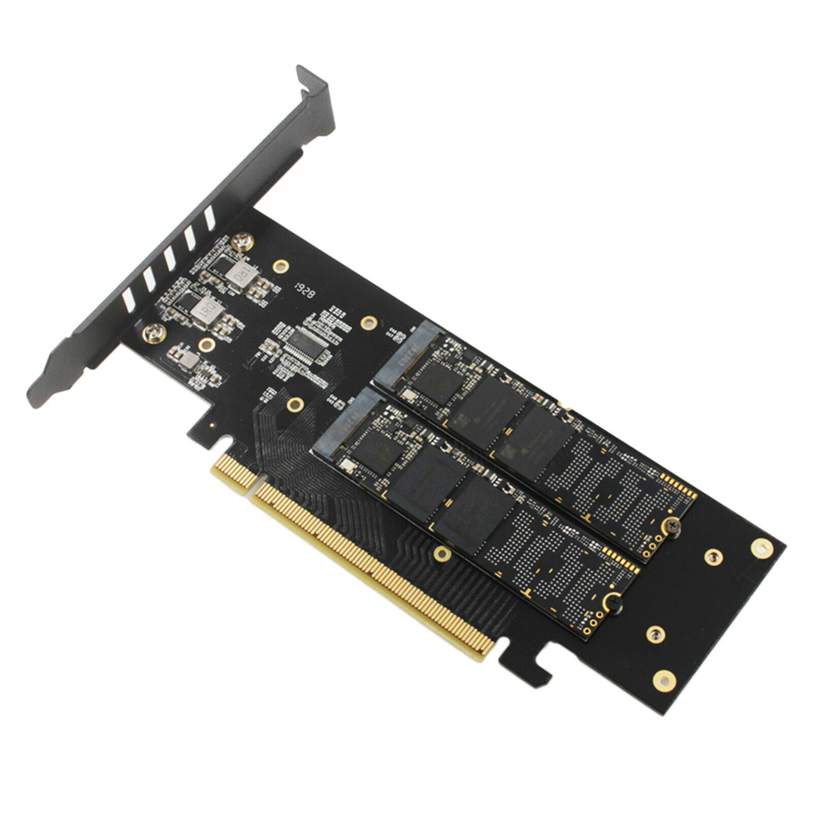 M.2 X16 to 4X NVME PCIE 3.0 Expansion Card with Aluminum Heatsink Solution