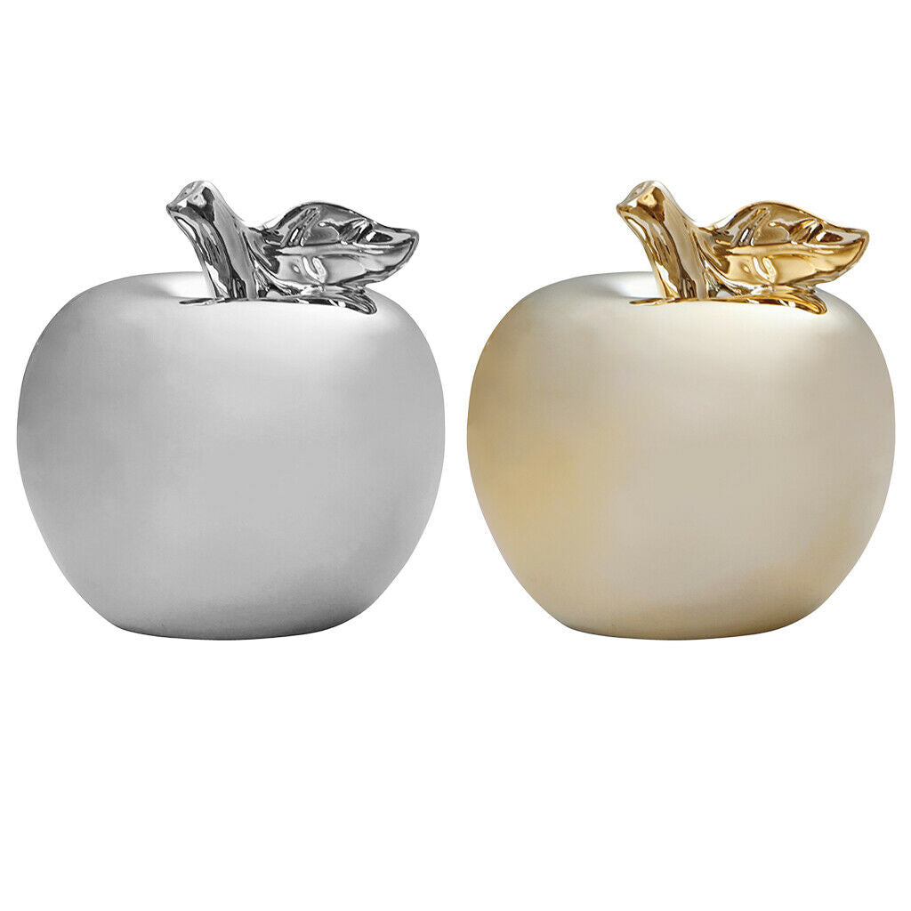 2 x decorative apples made of ceramic