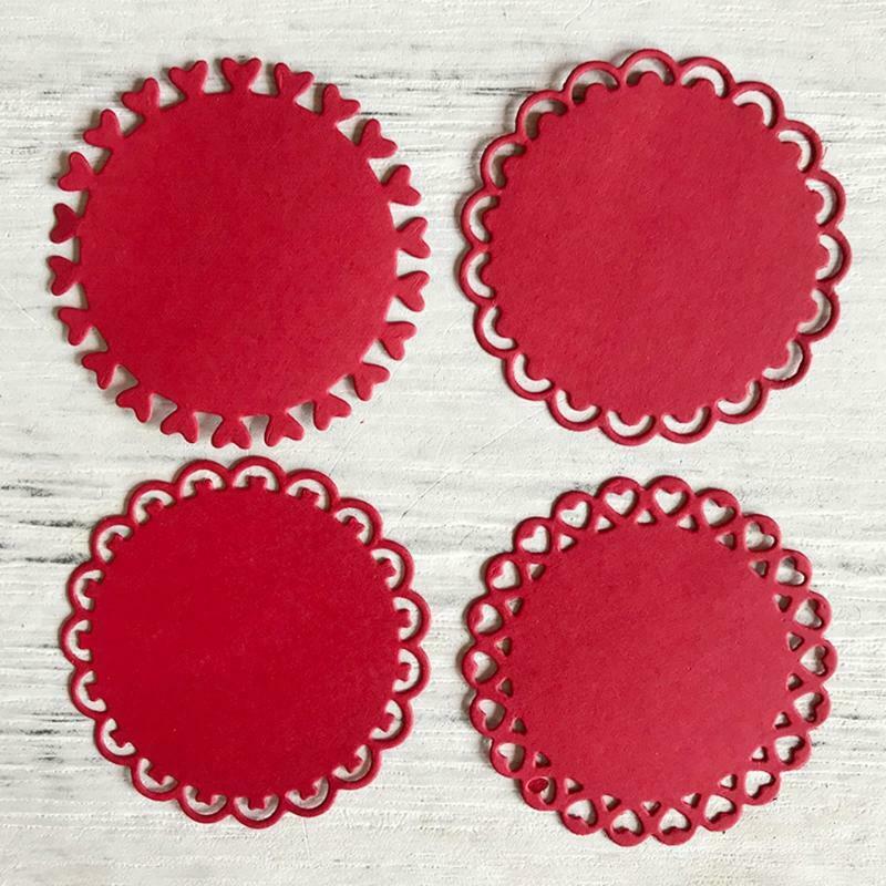 Love Lace Disc 4 Piece Carbon Steel Cutting Dies DIY Scrapbooking Photo Album