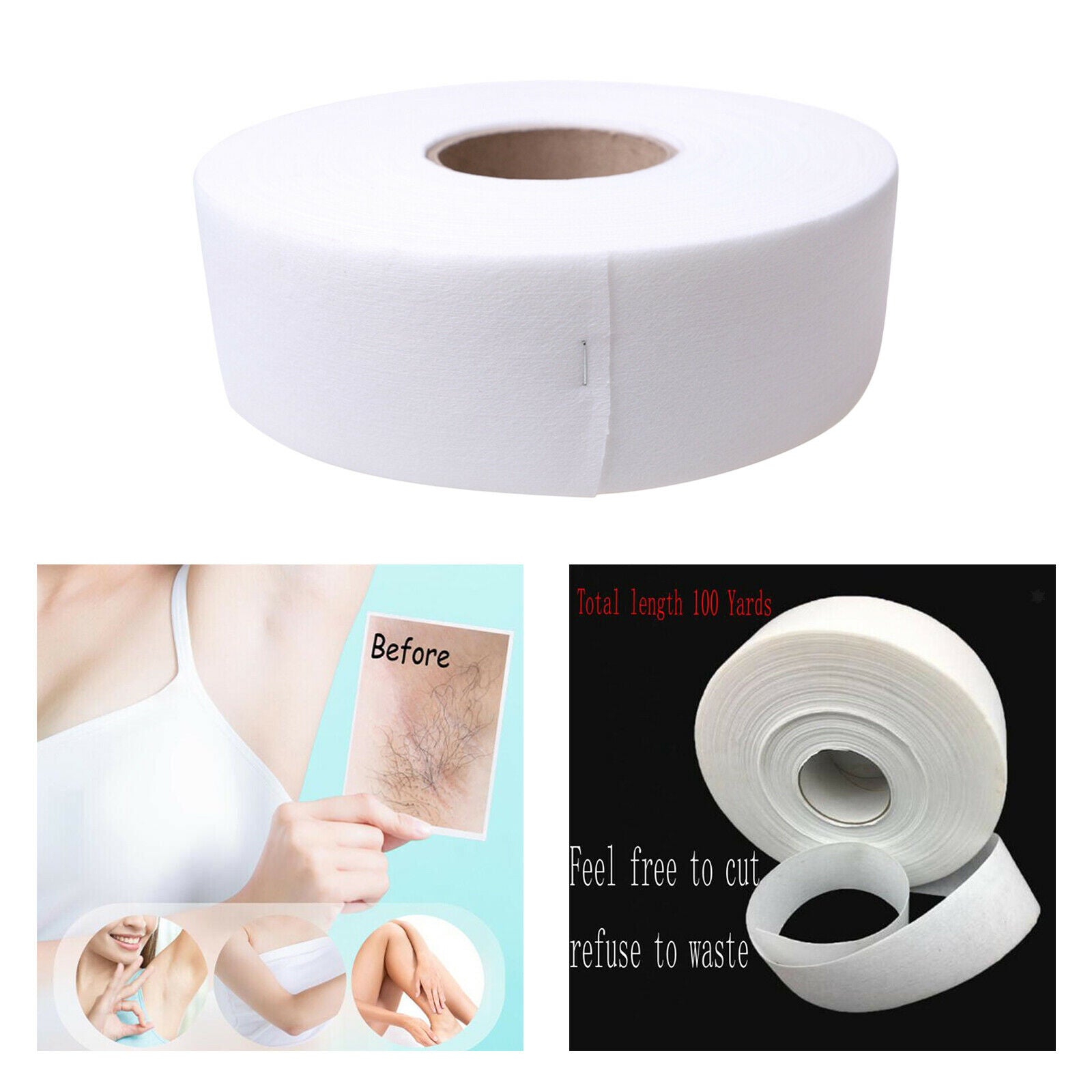 Non Woven Body & Face Wax Tape Roll 2.75 "X 110M Wrapping