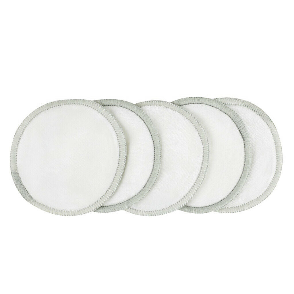 16Pc Cotton Reusable Make Up Remover Pad Facial Cleanser Pad Set Washable 02