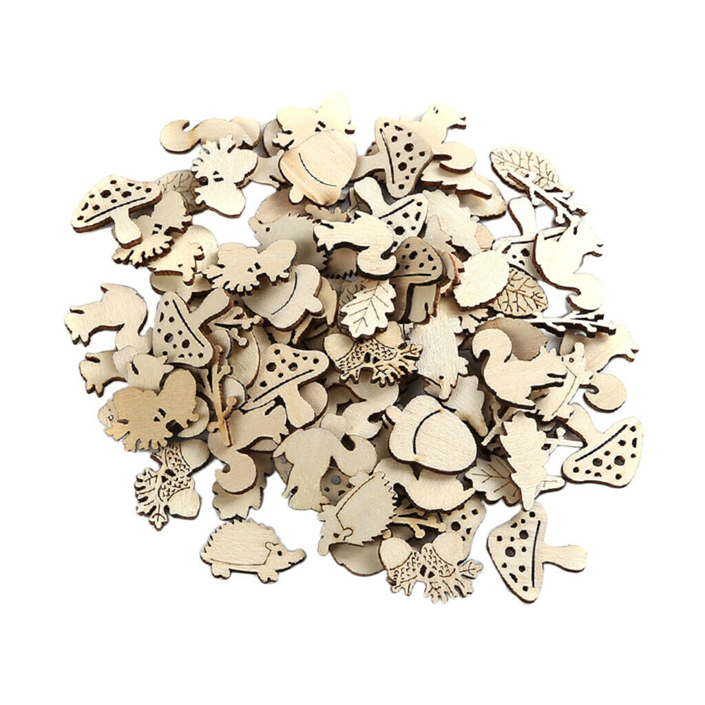 Package50 Wooden Embellishments DIY Scrapbooking Accessories Christmas