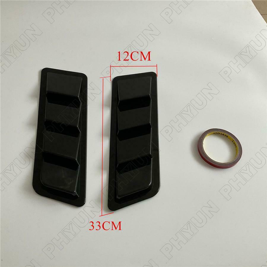 Glossy Black Car Decorative Air Flow Intake Hood Scoop Vent Cover Universal Kit