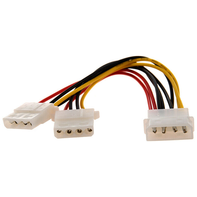 Computer Molex 4 Pin Power Supply Y Splitter Cable J1X3X3