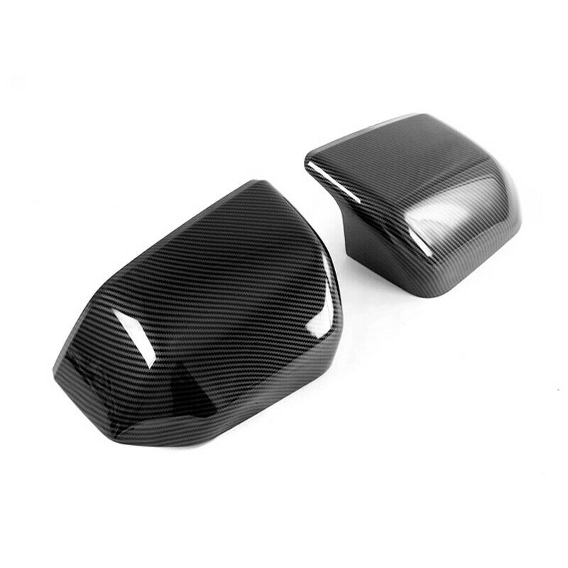 Carbon Fiber Style Car Mirror Cover Frame For Ford F-150 Ranger Raptor 2015-19
