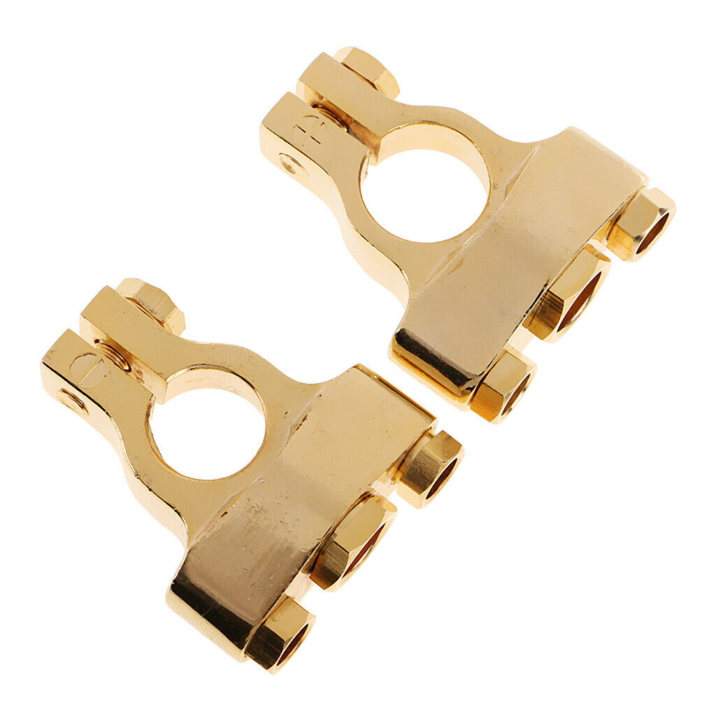 2Pieces Universal 3-Way Car Audio Positive & Negative Battery Terminal Clamp