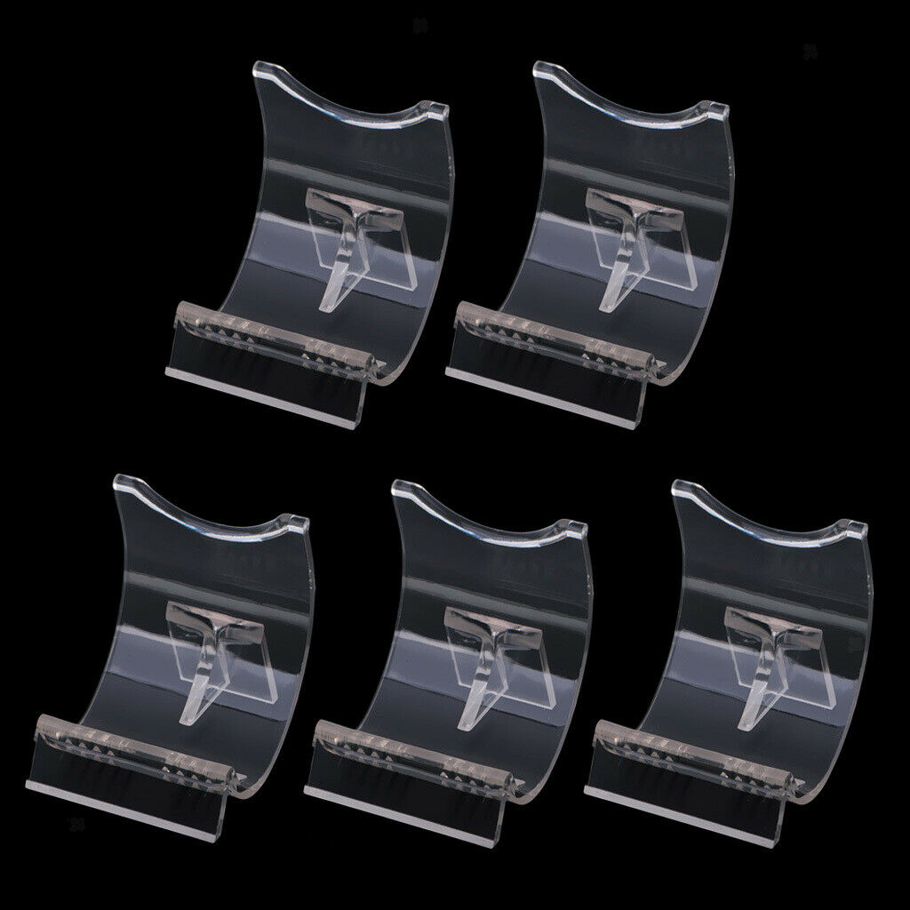 5x Transparent Acrylic Lighter Display Stand Base Holder Bracket Plate