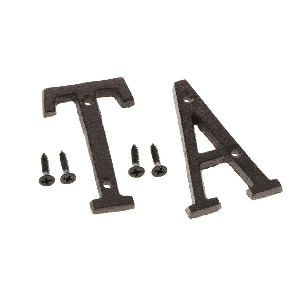 2x Door Door Plate Large Art Creative Letters Creative DIY Iron Bedroom