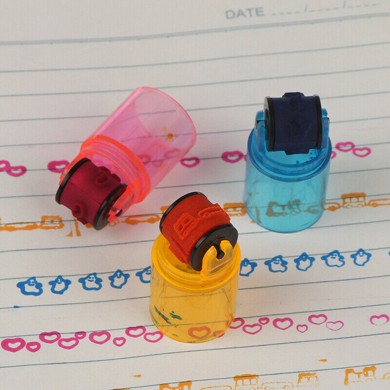 3Pcs Kid Colorful Image Learning Stamps Seals Educational DIY Drawing Toys -Y1