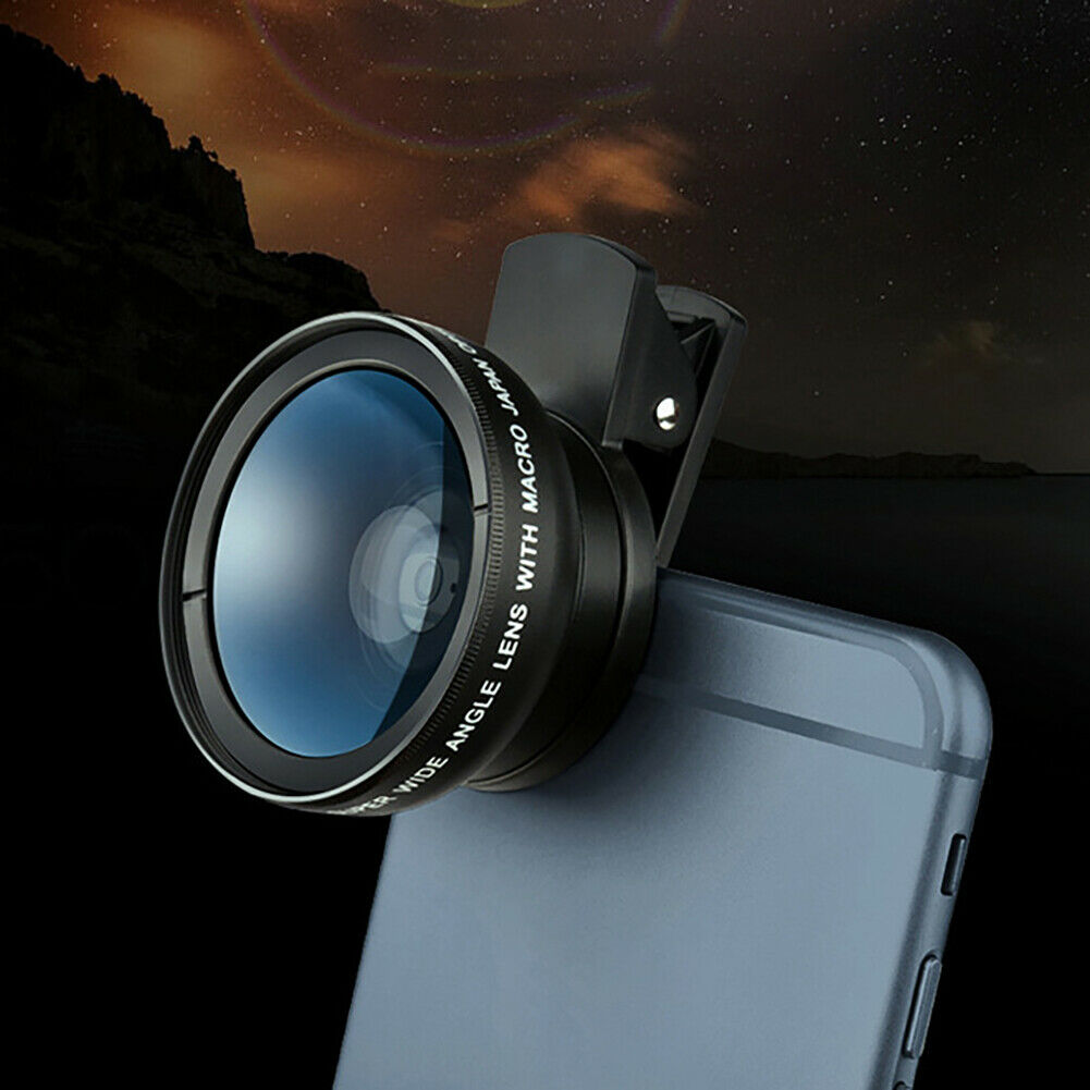 2 in 1 HD Phone Camera Lens 0.45X Wide Angle and Macro Len Professional Lens