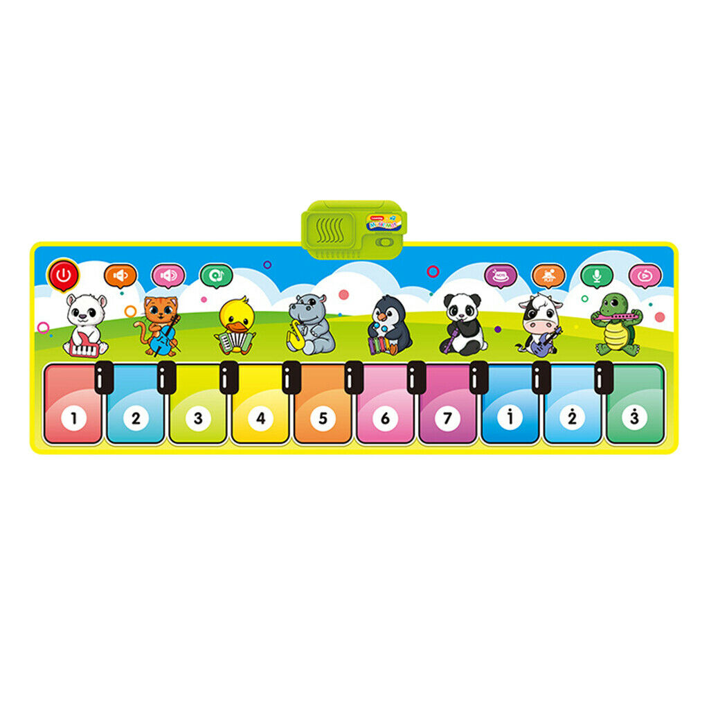 Keyboard Piano Play Mat Blanket Carpet Musical Educational for Baby Girl