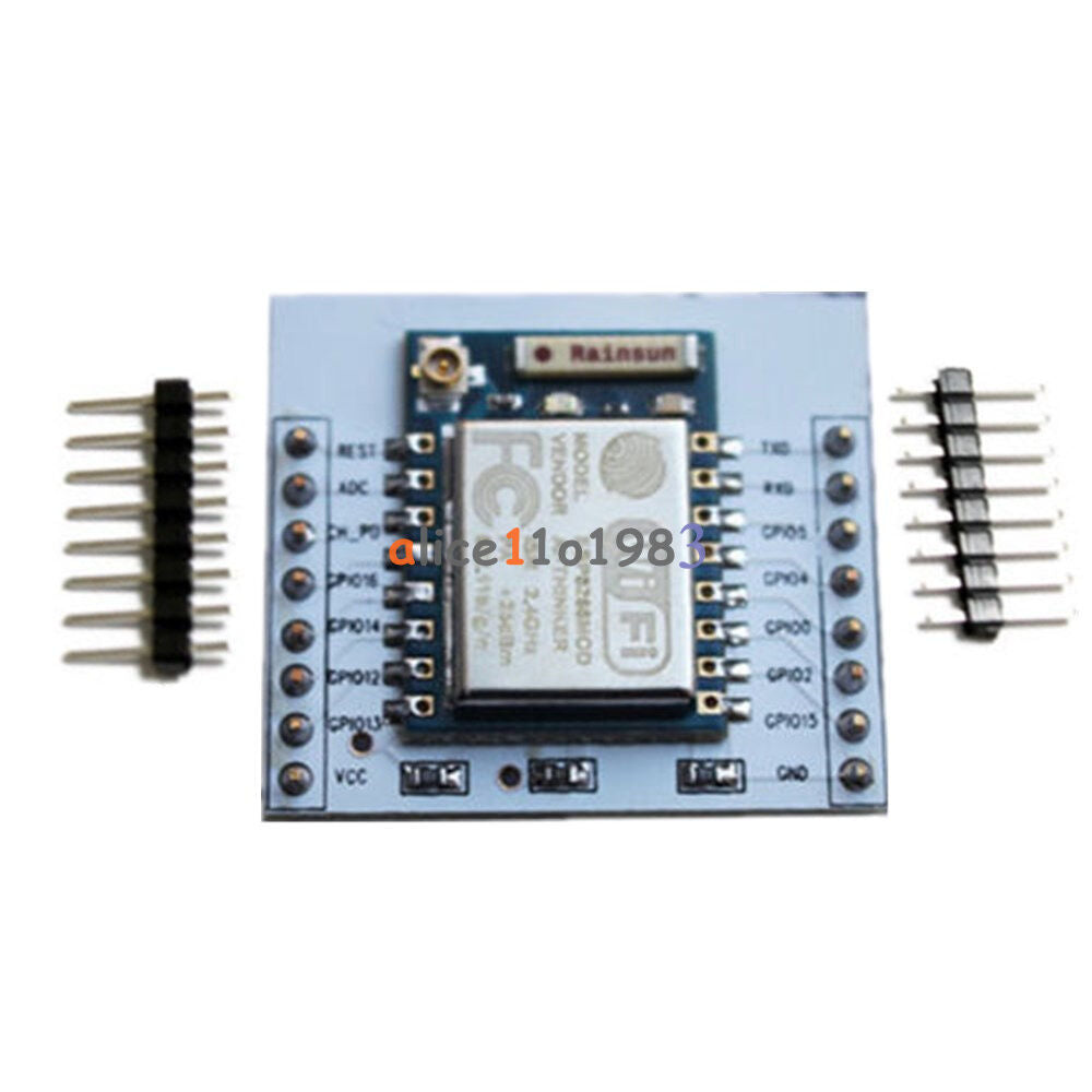 2PCS ESP8266 Esp-07 Remote Serial Port WIFI Module+ IO Adapter Plate Expansion