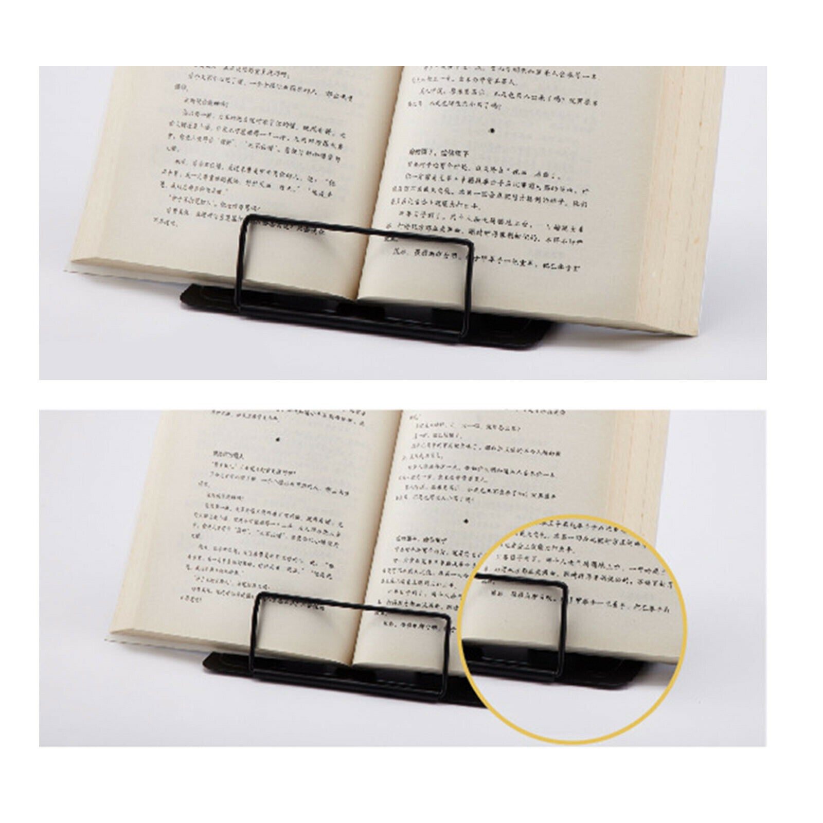 Portable Book Stand Cookbook Holder Rest Tablet Rack Shelf for Home Office