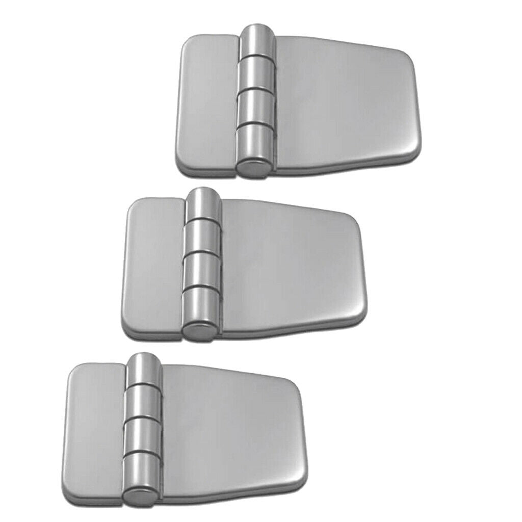 3Pcs Marine Boat Deck Hinge Flush Door Cabin Stamp Strap Hinge 304 Stainless