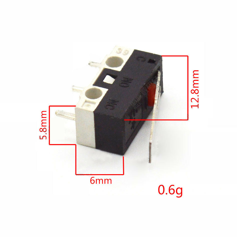 10pcs Limit Switch Micro Push Button Switch 1A 125V AC Mouse Switch 3 Pin