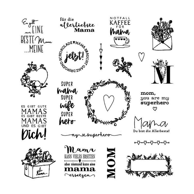 Multi Types Wishes Lettering Clear Stamps Elegant Card Making Stamps for Card
