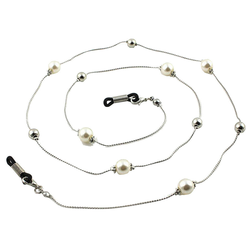 2pcs Beads Eyeglass Holder Strap Eyeglass Chains Sunglasses Spectacles Cords