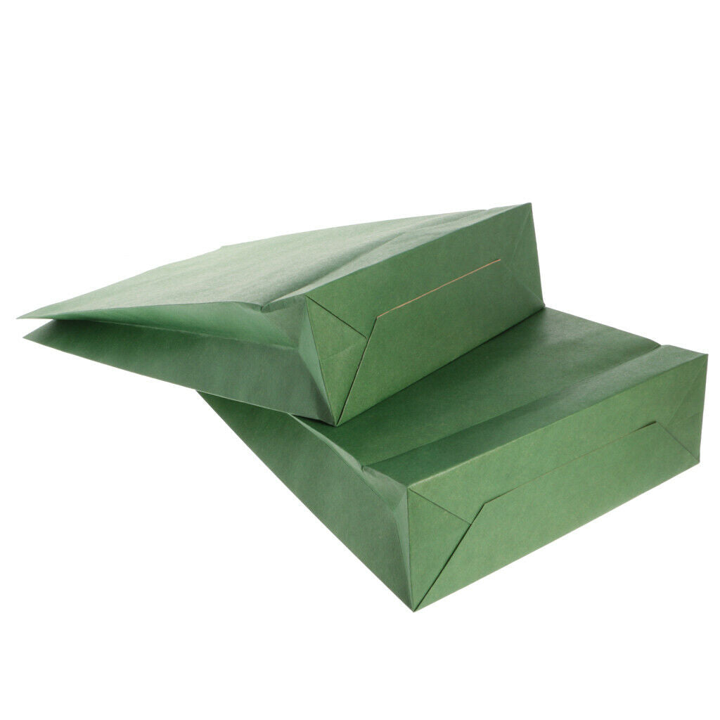 10x Kraft Paper Block Bottom Paper Candy Buffet Flat Notion Treat Bags L Dark