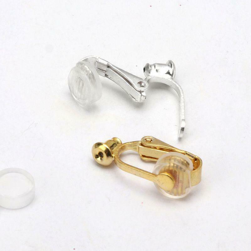 24Pcs DIY Earrings Converter With Comfort Earring Pads Turn Pierced Into Clip-On