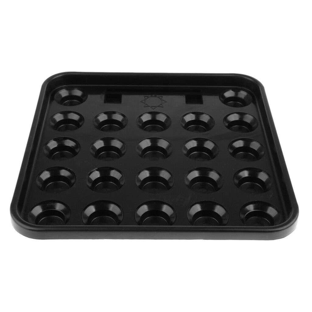 Platic Standard British Billiards Snooker Pool Ball Tray for 22 Balls Black