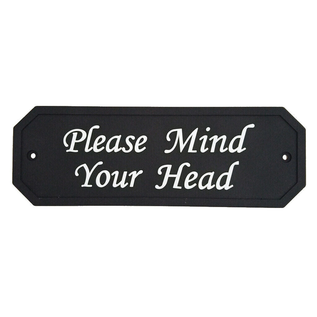 2-Packs Please Mind Your Head PVC Rubber Warning Sign for Home/Garden Wall