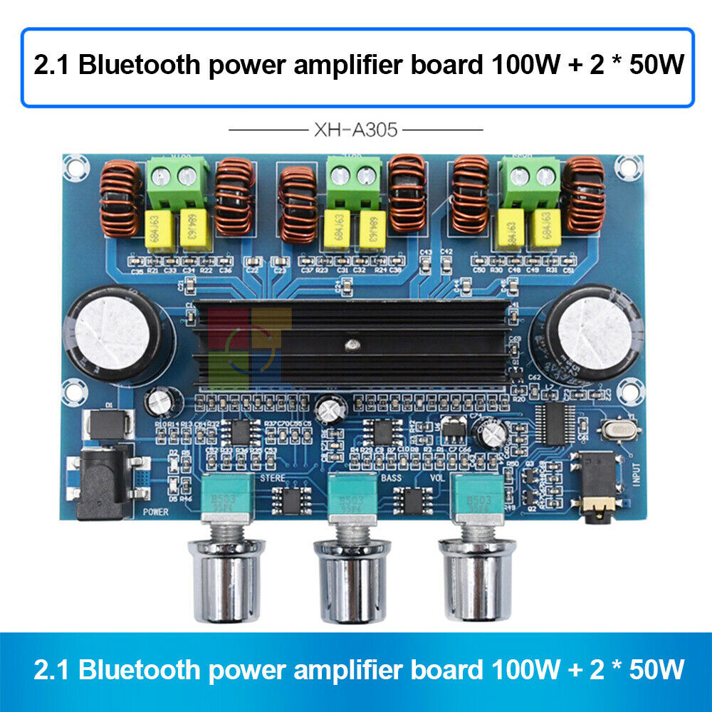 Amplifier Board TPA3116D2 50Wx2+100W 2.1 CH Bluetooth Digital Subwoofer Power