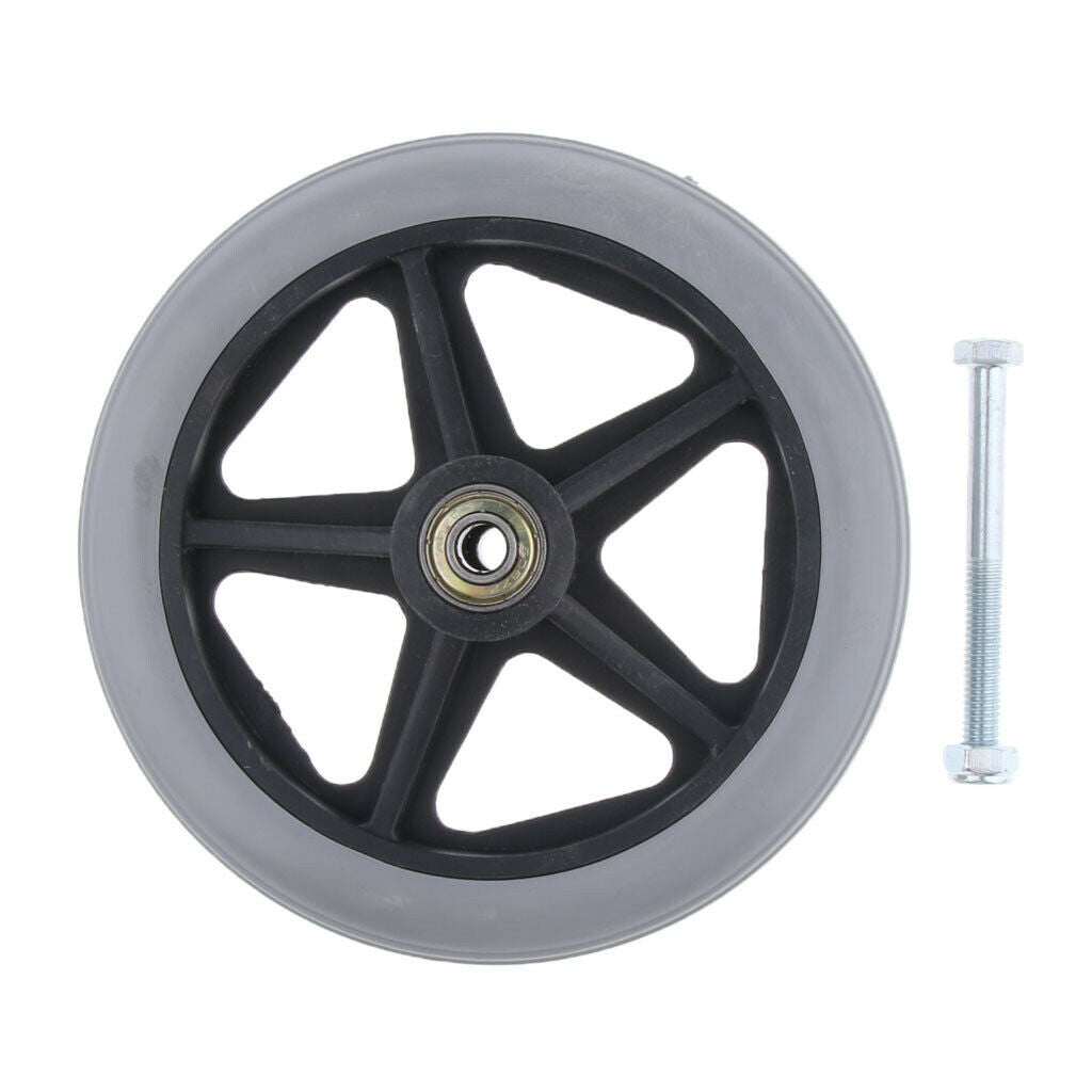 4 Pcs ABS Wheelchair Replacement Front Wheel 5/16" Castor Wheelchairs Supply