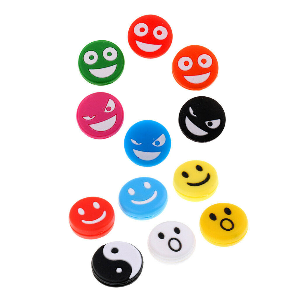 12pcs Silicone Tennis Racket Vibration Dampener Shock Absorber Mixed Color