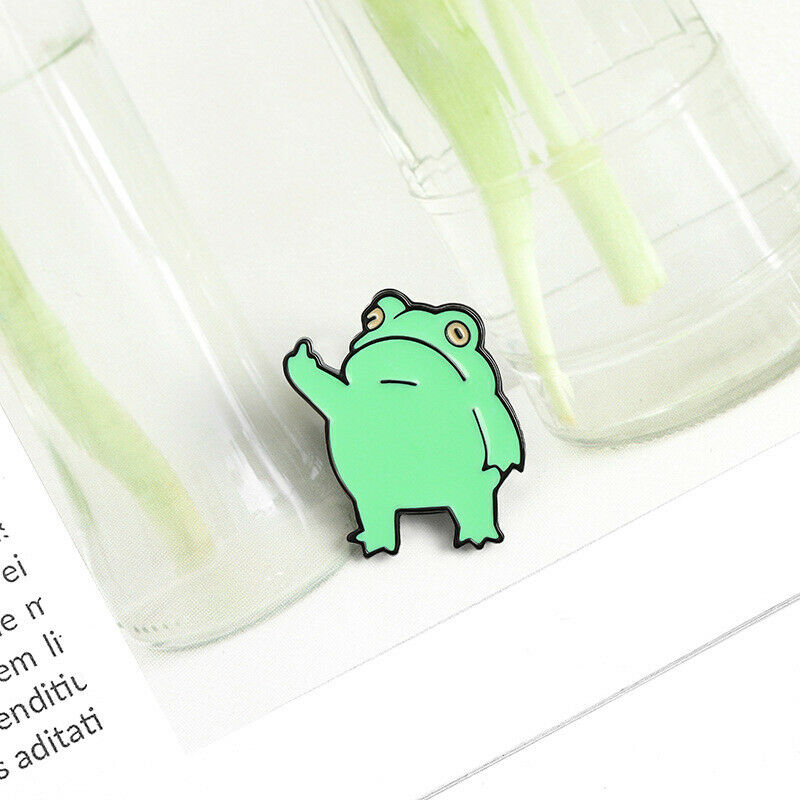 Enamel Pins Frog Brooch Collar Pin For Women Clothes Badges For Backpa.l8