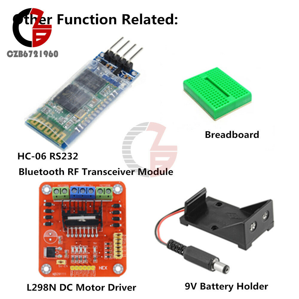 Smart Car Kits + UNO R3 + Nano V3.0 I/O Shield + L298N Motor Driver Bluetooth