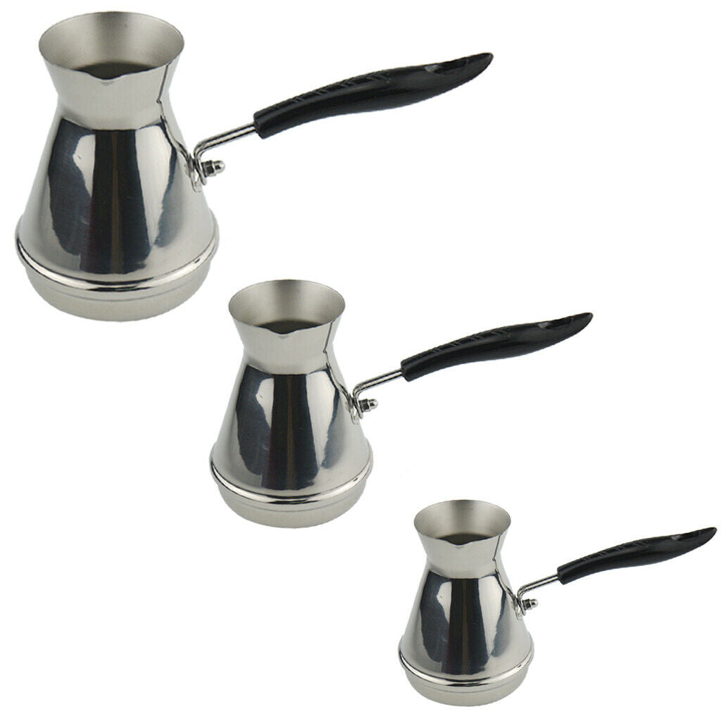 Stainless Steel Turkish Coffee Pot Ibrik Kettle Cezve Jazzva Briki 650ml