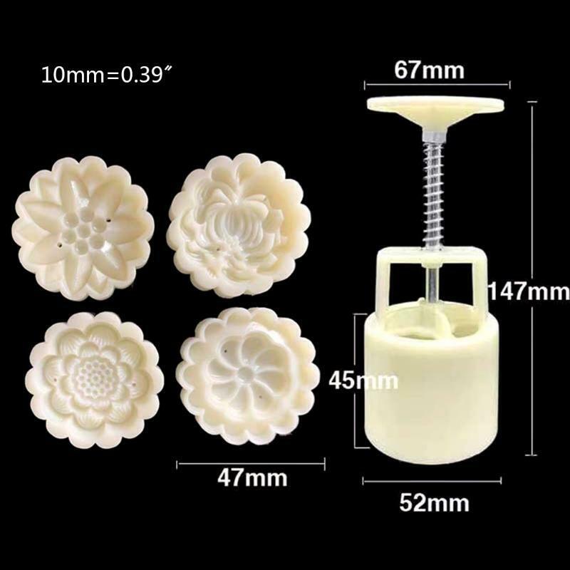 50g Hand-Pressure Moon Cake Mould Flower Cake Moon Stamp Moon Blossom Pastry