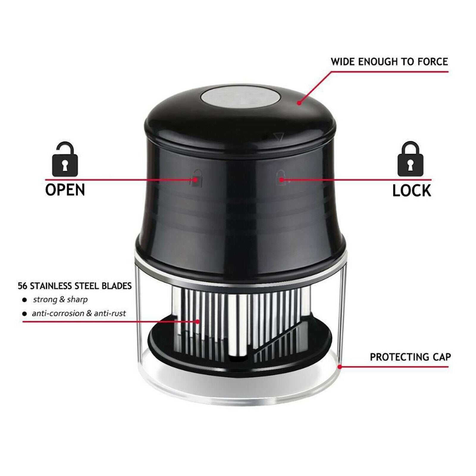 Profession elle meat tenderer 56 blade needle for   steak beef
