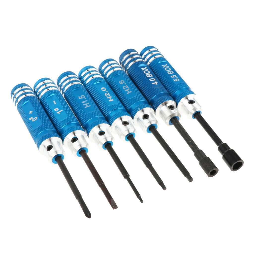 7 PCS RC Screwdriver Set, Hexagon   Slotted Screwdriver Repair Tool