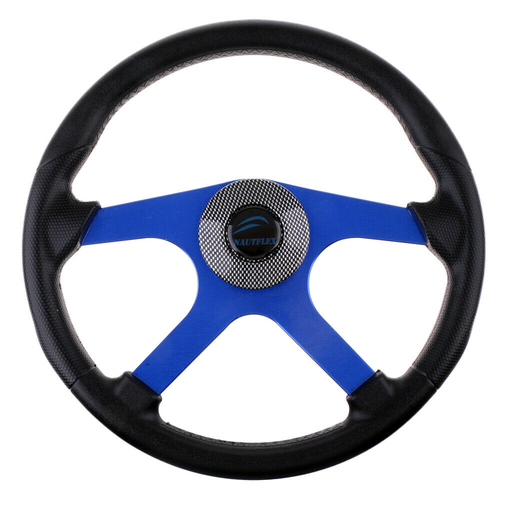 360mm Aluminum Alloy Marine Steering Wheel 4 Spoke 3/4