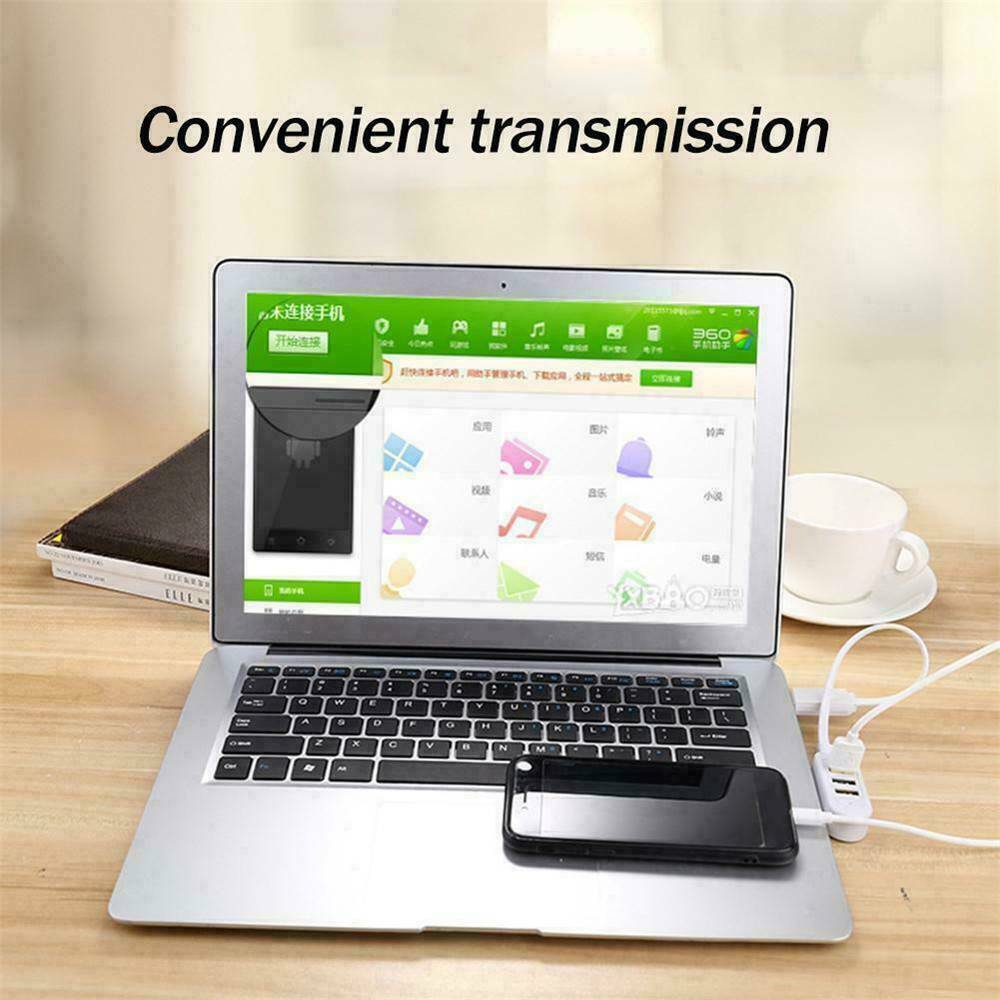 USB HUB 2.0 Splitter 3 Port Adaptor PC Laptop High Speed Extension Extender USA