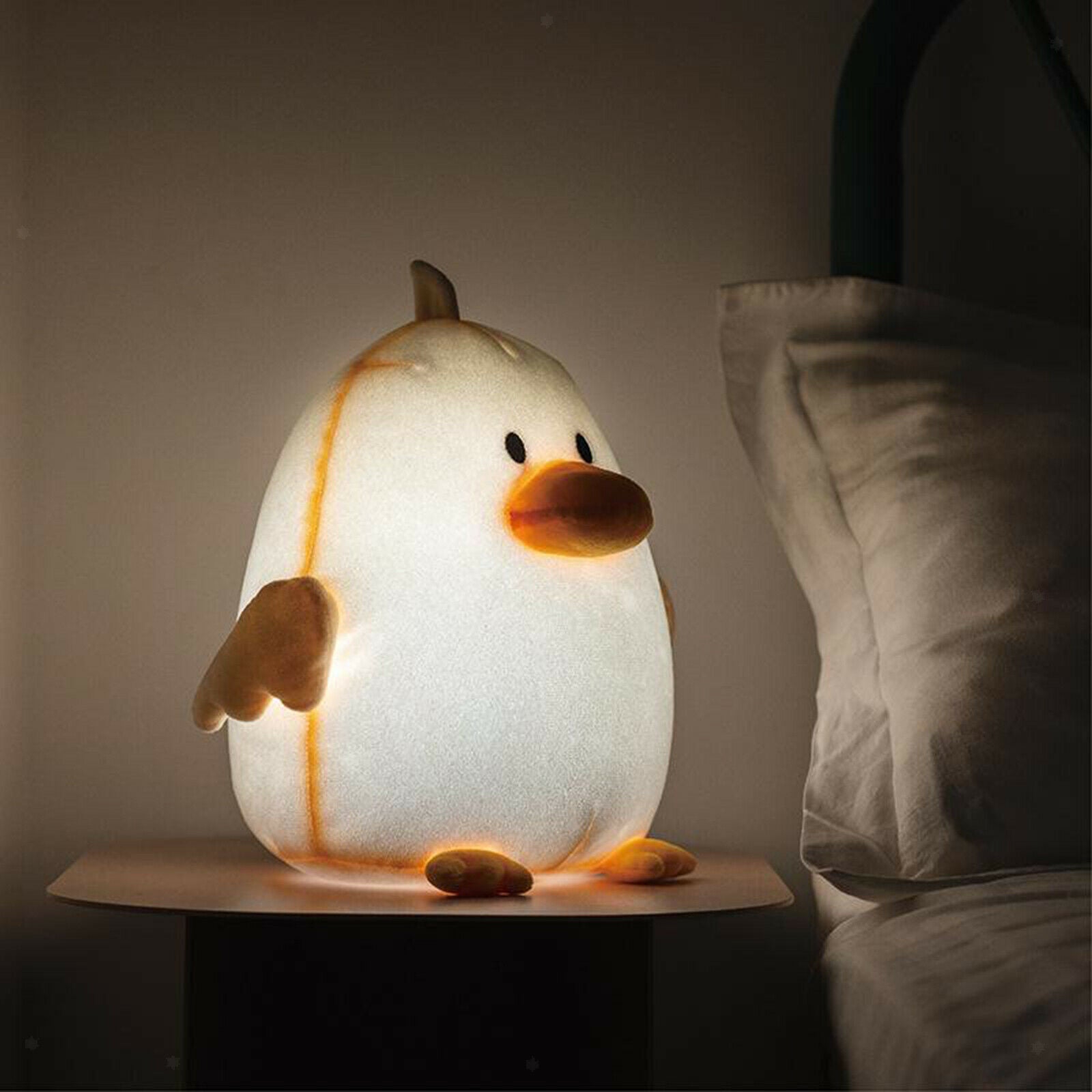 Plush Duck Night Light Rechargeable Nightlight Bedside Kids Soft Toddler