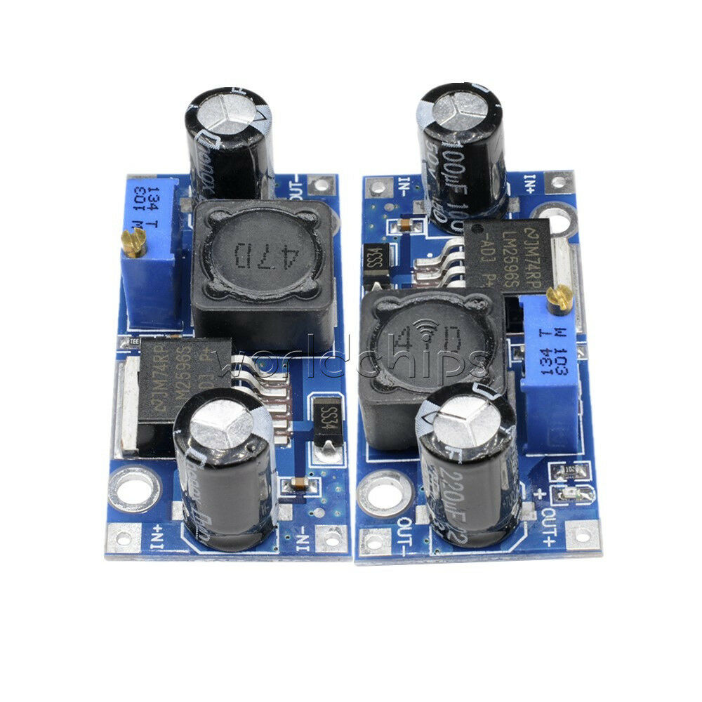 5Pcs Output 1.23V-30V DC-DC Buck Converter Step Down Module LM2596 Power Supply
