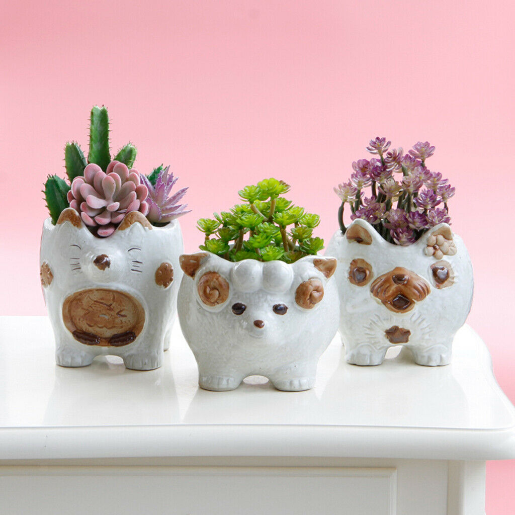 Cute Sheep Style Ceramic Flower Pot Succulent Plant Container