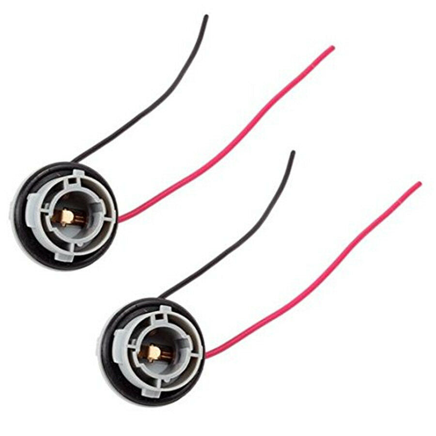 2Pcs Car 1156/7506/BA15S LED Bulb Turn Signal Brake Light Socket Harness Plugs
