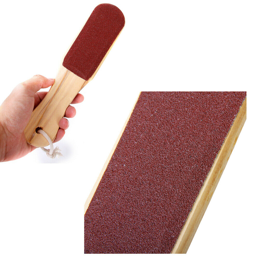 Double-sided Foot Arrows Callus File for Calluses, Cuticles with Wooden Handle