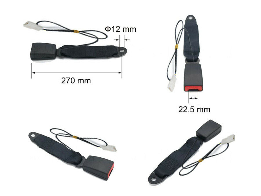 1Pcs 7/8'' Camlock Car Seat Belt Buckle Socket Plug Connector with Warning Cable