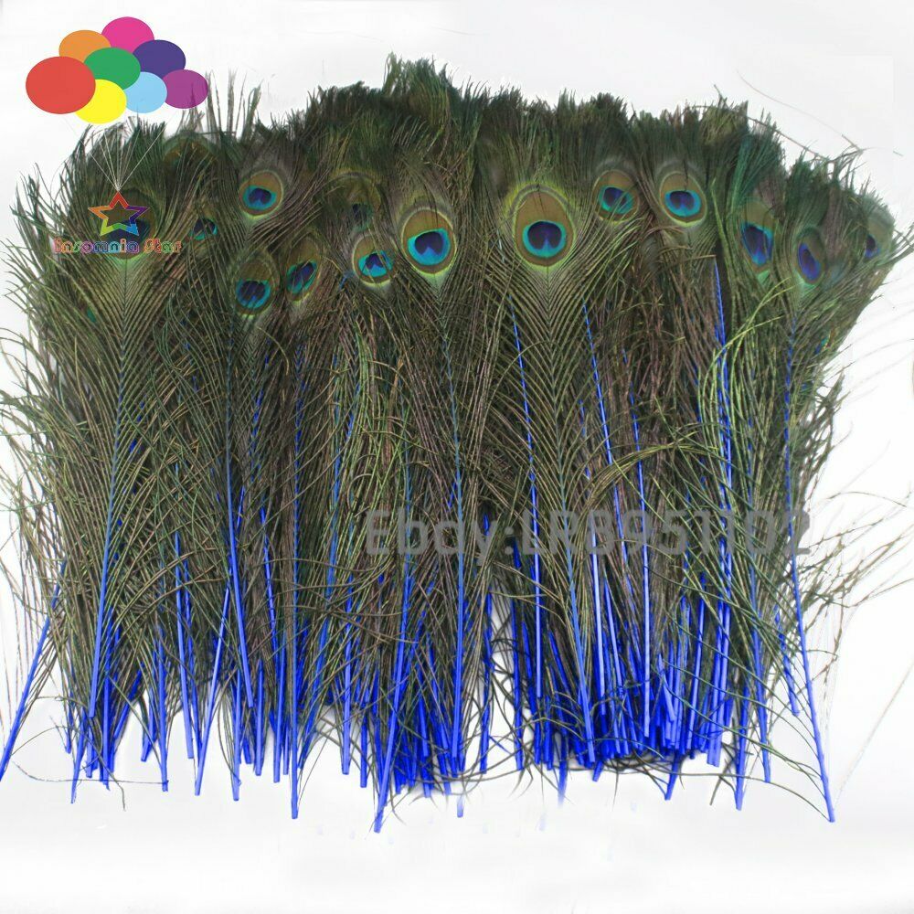 100 pcs 40-45 CM peacock feather sapphire plumage performing plume decoration